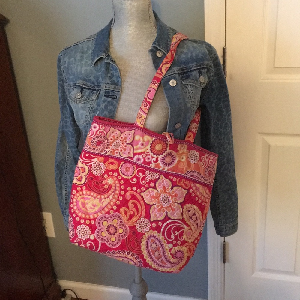 Vera Bradley Tote Bag-Raspberry Fizz